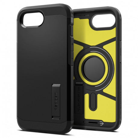 Kaitseümbris Tough Armor AI (MagFit), Apple iPhone 17e / iPhone 16e, must, tugijalaga, MagSafe, Spig