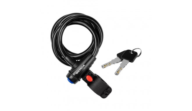 Zapięcie rowerowe Gerda długa pętla, korpus okrągły FLEX MAX 1800/12T czarne 0SFL0180012 06T2XP