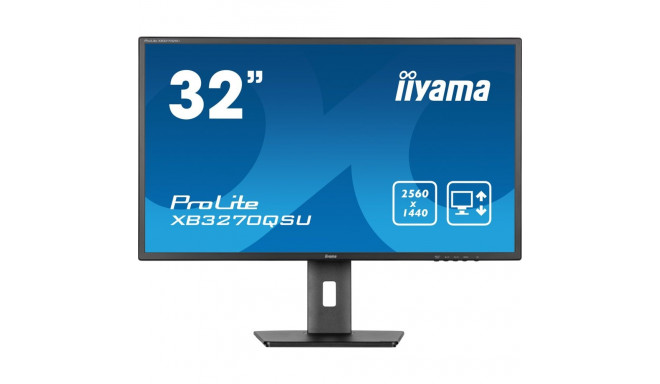 iiyama ProLite XB3270QSU-B1 arvutimonitor 80 cm (31,5") 2560 x 1440 pikslit Quad HD LED must