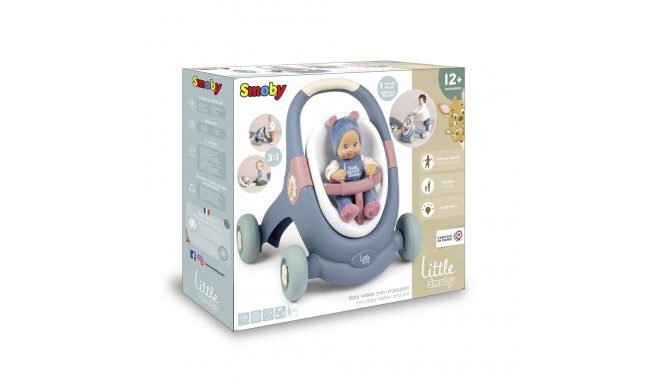 Smoby kolm-ühes kõndimiskäru beebiga