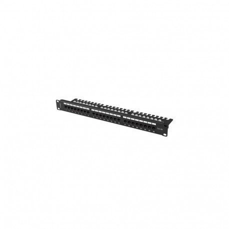 PATCH PANEL 24 PORT 1U 19" CAT.6A UTP WITH CABLE ORGANIZER BLACK LANBERG