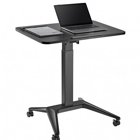 Maclean sülearvutilaud MC-453 B mobiilne ratastega pneumaatilise kõrguse reguleerimisega 80x52cm max