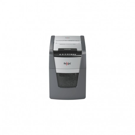 Rexel Optimum AutoFeed+ 100M Paper Shredder, Micro-cut shredding 2x15mm P-5 34L 55dB, Grey/Black