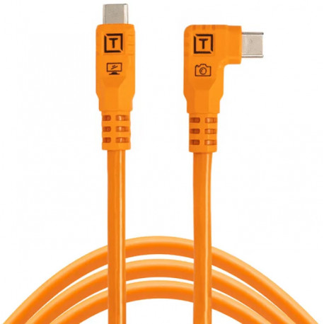 Tether Tools cable USB-C - USB-C TetherPro Optima 10G Right Angle 1.8m, orange (CUC06RTG2-ORG)