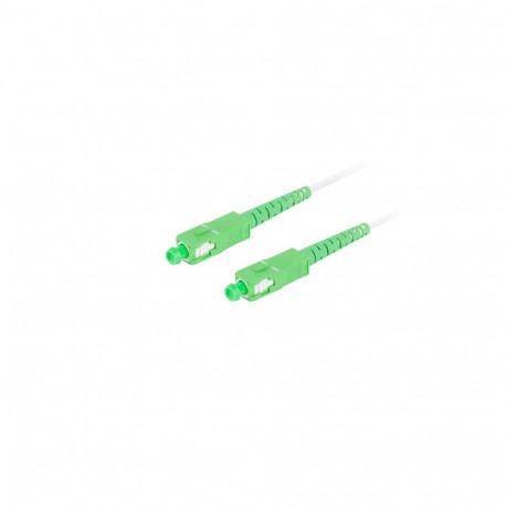 FIBER OPTIC PATCHCORD SM SC/APC-SC/APC SIMPLEX 10M LSZH G657A2 3.0MM WHITE LANBERG