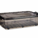 Uzglabāšanas Kaste ar Riteņiem Antracīts Plastmasa 40 L 46,5 x 20 x 72,5 cm (6 gb.)