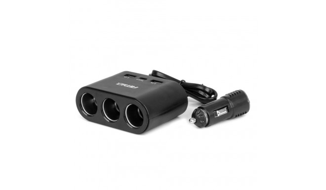 "rozdzielacz gniazda zapalniczki laadijaga 2x usb-a 1x usb-c 12v 24v 120w 70cm amio-04361"