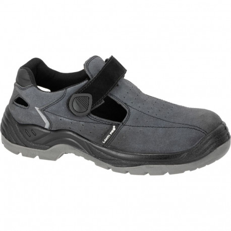 Sandały zamszowe szaro-czarne, s1 fo sr, "41", ce, lahti