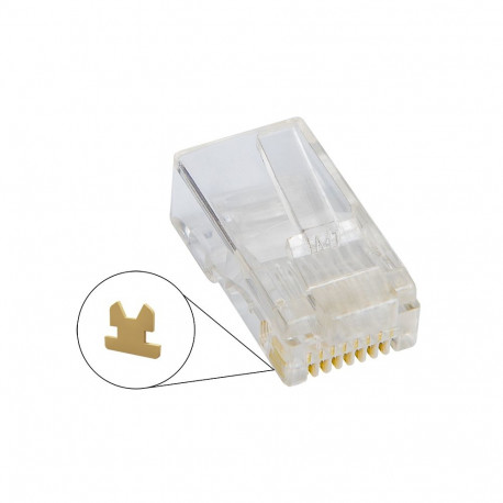 1259# Wtyk telefoniczny 8p8c (rj45) linka 100szt.