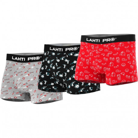 Bokserki męskie z druk. motywem mix, 3 pary, "2xl", lahti