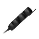 3-kordne pikendusjuhe 2P+Z (Schuko), 5m H05VV-F 3x1,5mm2, Imax=16A, lame pistik, must