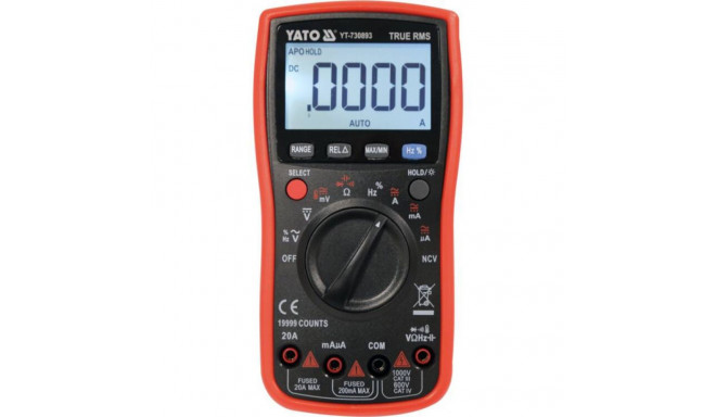 Digitaalne Multimeeter True Rms Lcd 19999 YT-730893 YATO