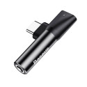 Adapter USB C pistik - 3,5 mm stereopesa, laadimisega Must BASEUS
