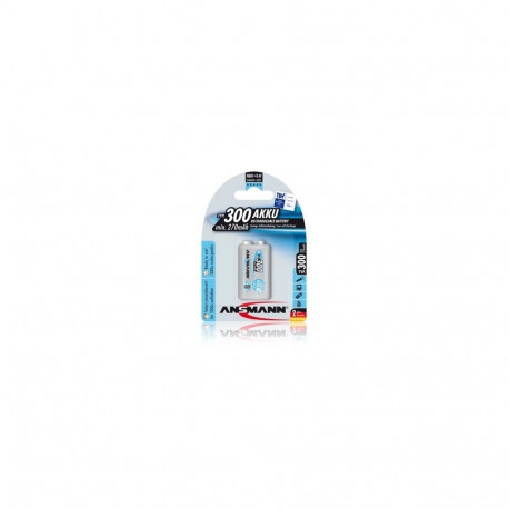 Rechargeable Battery 6HR61 (E-Block, R22, 6R61, 6F22) 8.4V 300mAh Ni-Mh ANSMANN