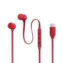 JBL Tune 310C USB-C Cable 1.2m Hi-Res Audio In-Ear In-Ear Headphones with Mic & Remote Red