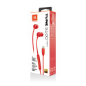 JBL Tune 310C USB-C Cable 1.2m Hi-Res Audio In-Ear In-Ear Headphones with Mic & Remote Red