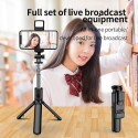 Elight S3L 3in1 Led Light Selfie stick & Video WEB call Tripod stand till 68cm & Shutter Button Blac