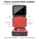 GameBox M3 16bit Kandesise Retro Mängu Konsool 900 mänguga 3'' HD LCD / TV RCA kaabel Punane