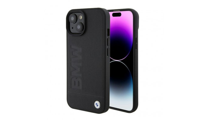 BMW Signature Logo Imprint Back Case Aizsargapvalks Priekš Apple iPhone 15