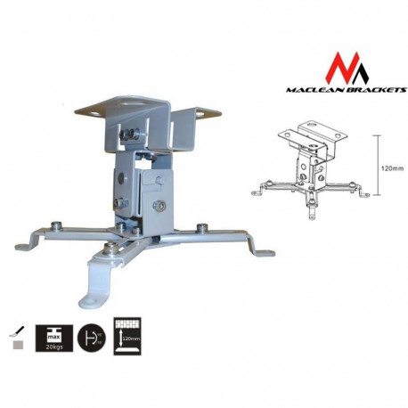 Maclean Ceiling Projector Bracket 12cm 20kg MC-582
