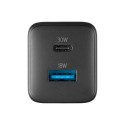 Cellularline Multipower Micro GaN - Ładowarka sieciowa USB-C & USB-A Power Delivery 30W (czarny)