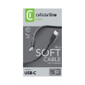 Cellularline Soft Cable - Kabel USB-C do USB-C 1.2 m (czarny)