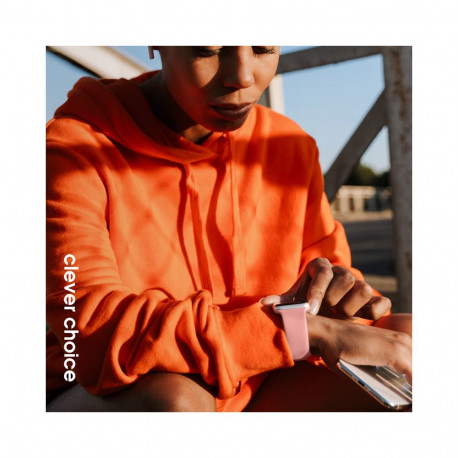 Crong Liquid - Pasek do Apple Watch 38/40/41/42mm (łososiowy)