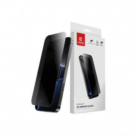 Crong Privacy 3D Armour Glass - Hartowane szkło prywatyzujące iPhone 17e / 16e / 14 / 13 / 13 Pro