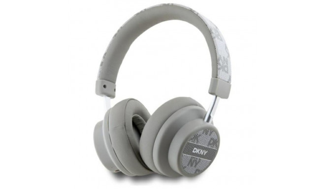 DKNY Checkered Pattern - Bezprzewodowe słuchawki nauszne Bluetooth V5.3 (beżowy)