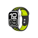 Crong Duo Sport - Pasek do Apple Watch 38/40/41/42 mm (czarny/limonkowy)