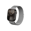 Crong Milano Steel - Pasek ze stali nierdzewnej do Apple Watch 44/45/46/49 mm (srebrny)