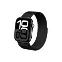Crong Milano Steel - Pasek ze stali nierdzewnej do Apple Watch 44/45/46/49 mm (czarny)