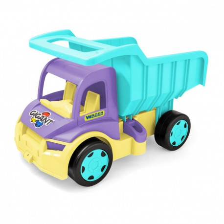 Vehicle Giant dump truck purple and turquoise