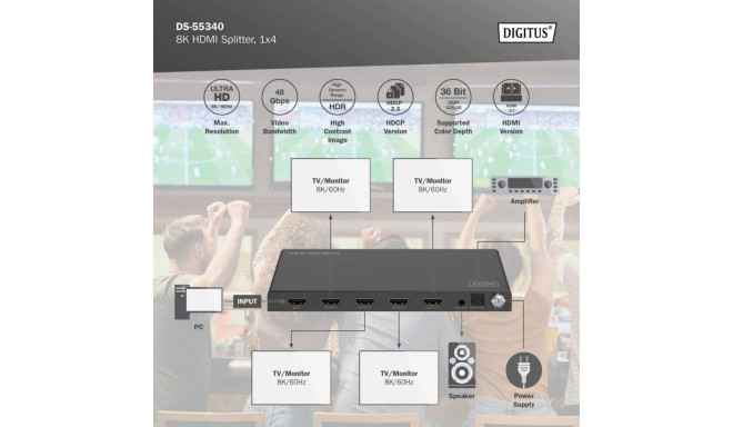 Splitter HDMI DS-55340