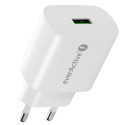 PHONE CHARGER 1X USB 18 W QC 3.0 WHITE