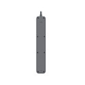 Power Line+ 3m Graphite surge protector power strip (5 sockets)