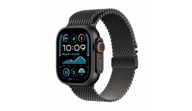 Watch Ultra 2 GPS + Cellular 49 mm Black Titanium Case with Black Titanium Milanese Loop - M
