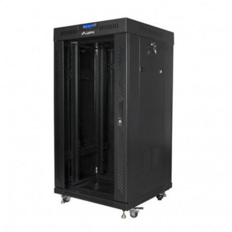 Szafa stojąca rack 19 22U 600X600mm czarna LCD