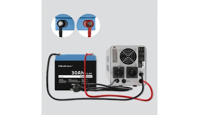 LiFePO4 battery 12.08V, 30Ah, 384Wh, BM