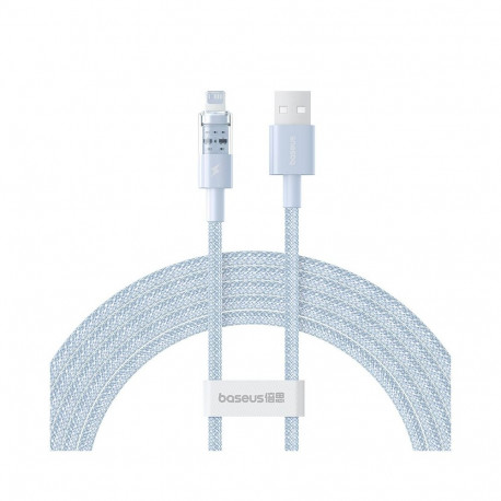 Charging Cable - Baseus Gem USB to IP 2.4A Fast Charging 2m Blue