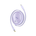 Charging Cable - Baseus Free2Pull USB C to iP Lightning 20W Fast Charging 1m Purple