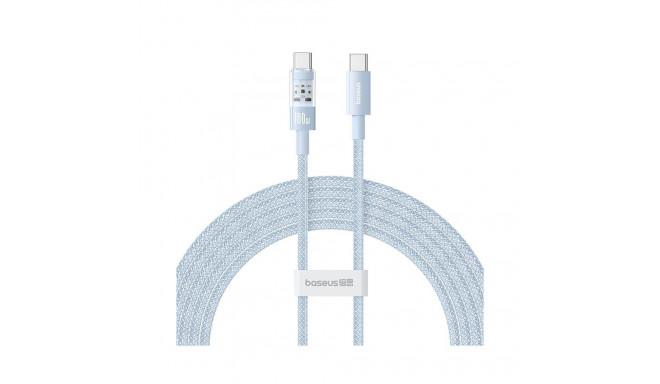 USB Cable - Baseus Gem USB C to USB C Fast Charging 100 W 2 m Blue