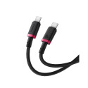 Cable - Baseus Dura Type C to Type C 100 W Fast Charging 2 m Black, Red