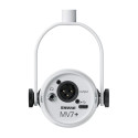 Microphone - Shure MV7+ Lectern/Vocal XLR/USB-C Microphone White