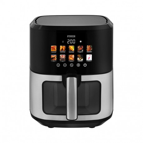 Air Fryer - N'oveen AF770 X-LINE Greaseless 6.5 L 10 Auto Programs 200 °C Black, Silver
