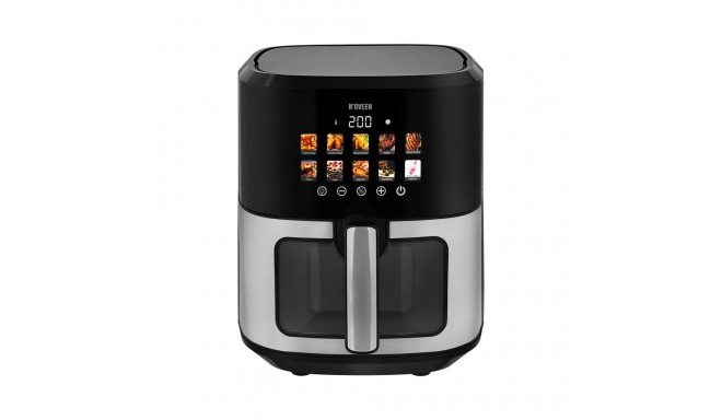 Air Fryer - N'oveen AF770 X-LINE Greaseless 6.5 L 10 Auto Programs 200 °C Black, Silver