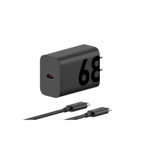 Charger - Motorola TurboPower Wall Charger 68W USB-C with 1m Cable Black