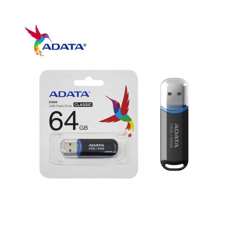 USB Flash Drive - Adata C906 64GB Type-a 2.0 Black