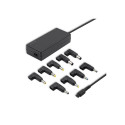 Power Adapter - Qoltec 50012 90W Universal 9 Plugins Black