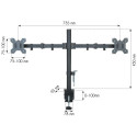 Monitor Mount - Techly ICA-LCD 382-D 27" Black Techly ICA-LCD 382-D 27" Monitor Mount Stand - Black